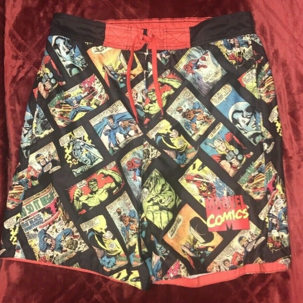 Marvel Comics Men size 36 swim trunks